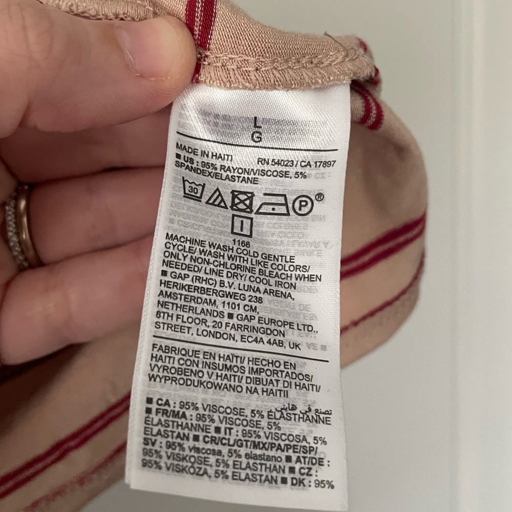 Old Navy Luxe 3/4 Striped Tee - Picture 3 of 3